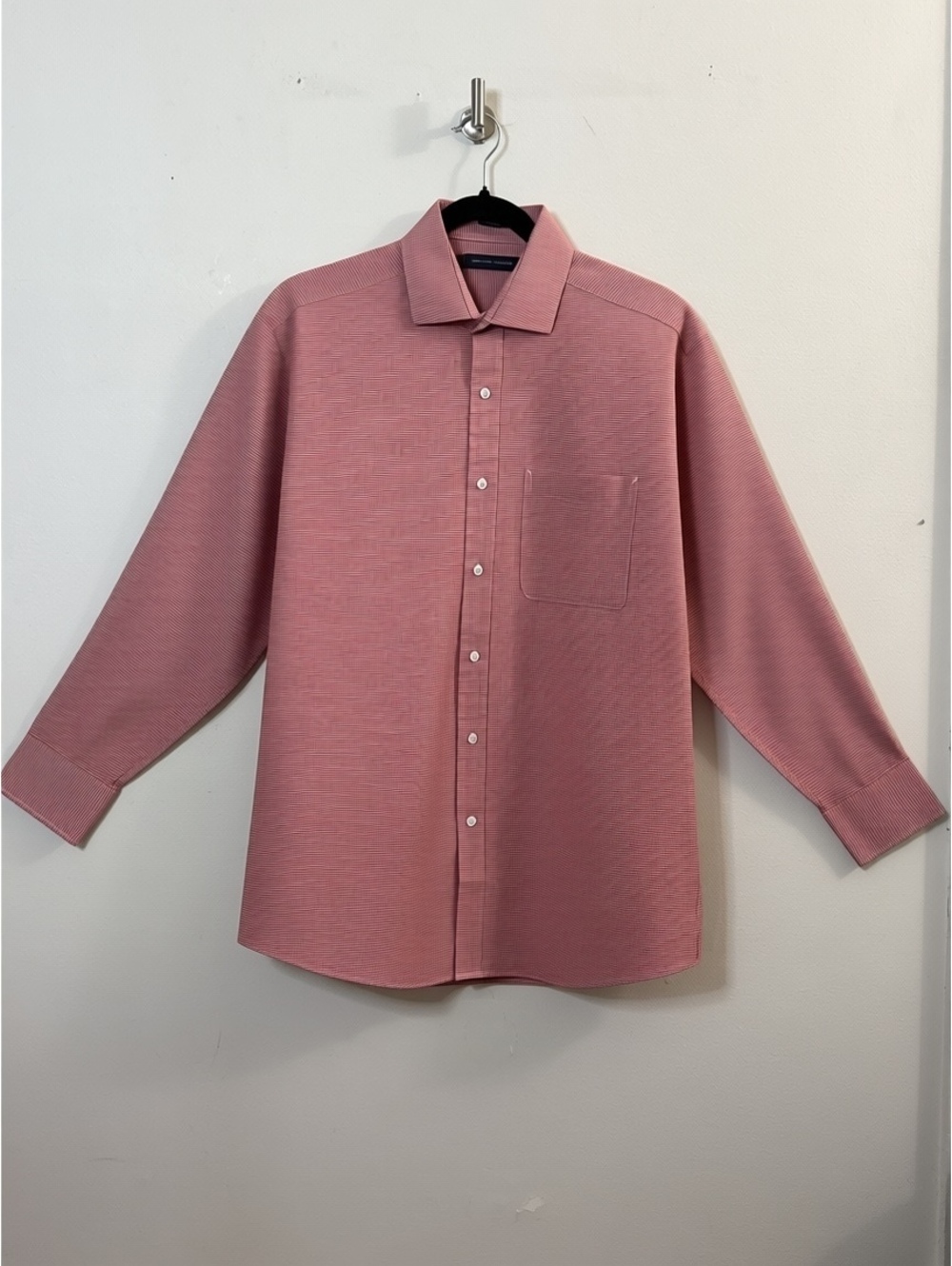 Banana Republic Men XL Slim Stretch Oxford Shirt Blooming Red Cotton Button Down